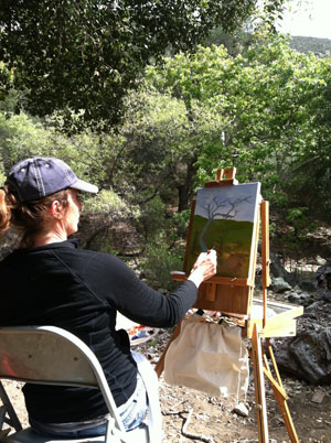 Paula at the easel