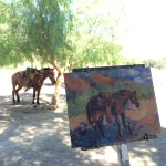horse and easel